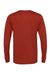 Bella + Canvas BC3513/3513 Mens Jersey Long Sleeve Crewneck T-Shirt Brick Red Flat Back