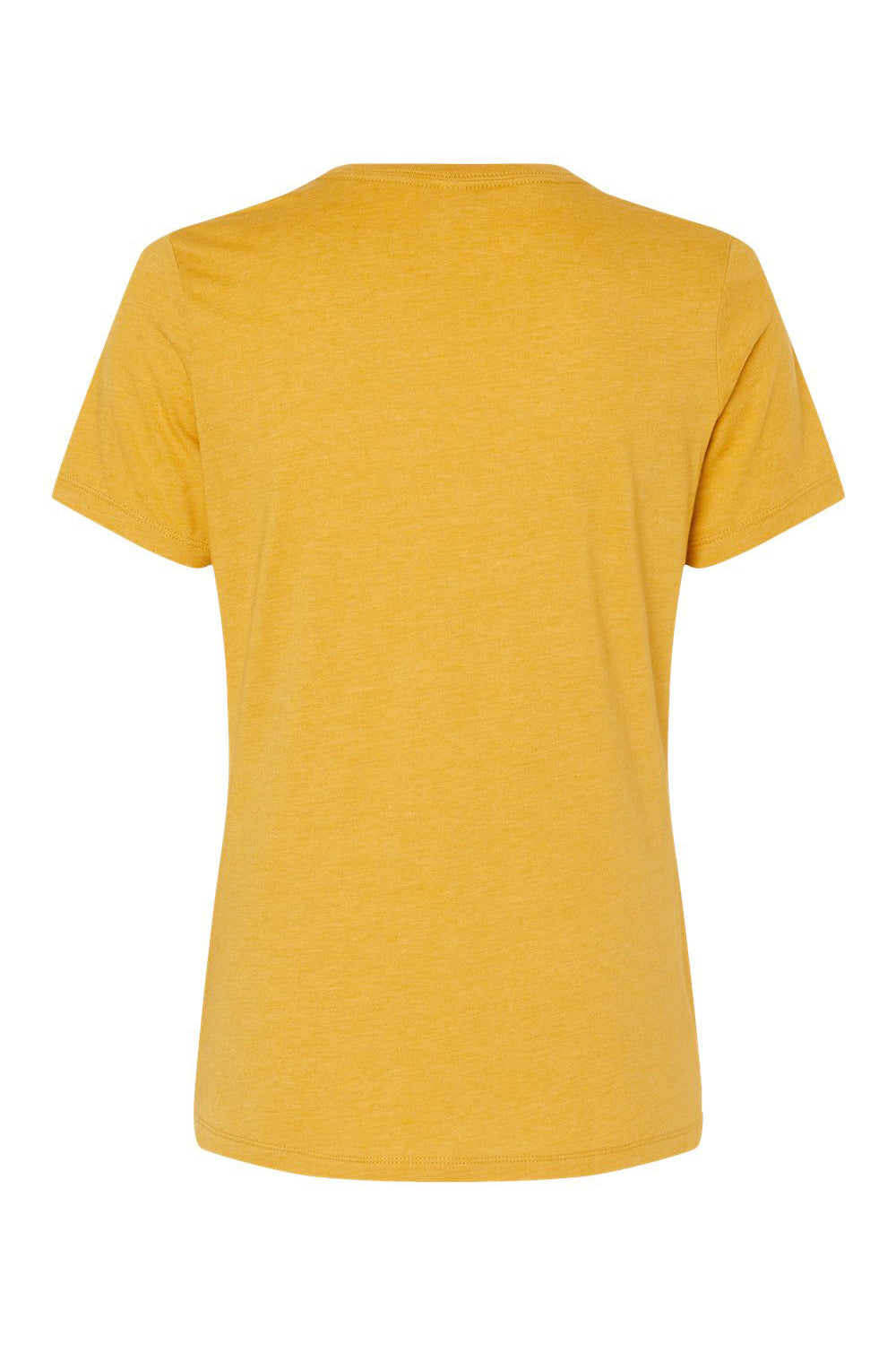 Bella + Canvas BC6400CVC/6400CVC Womens CVC Short Sleeve Crewneck T-Shirt Heather Mustard Yellow Flat Back