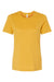 Bella + Canvas BC6400CVC/6400CVC Womens CVC Short Sleeve Crewneck T-Shirt Heather Mustard Yellow Flat Front