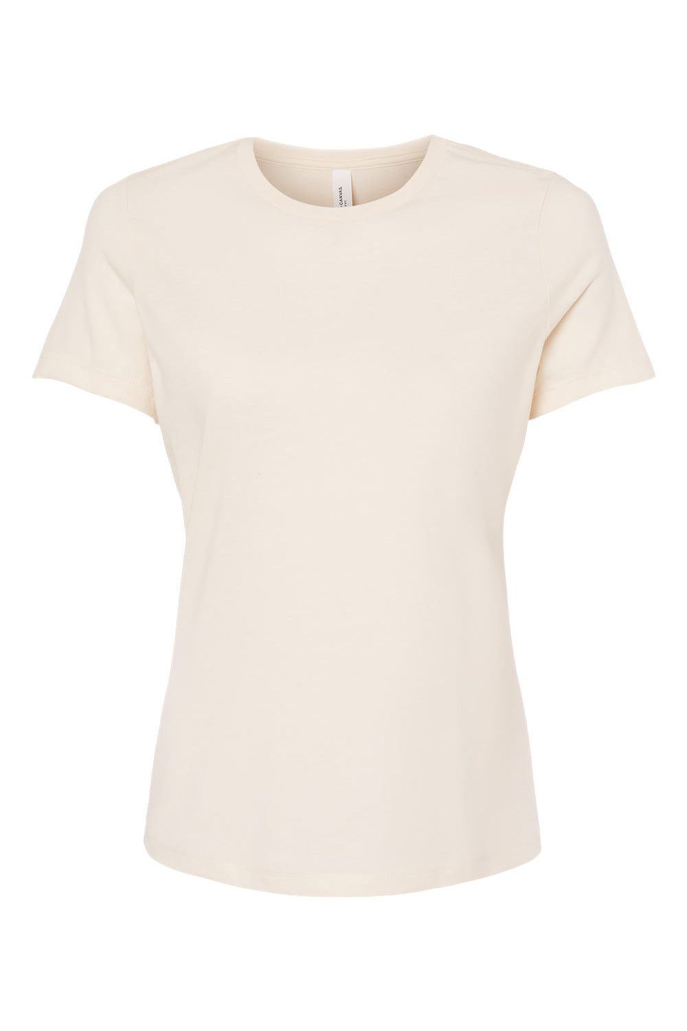 Bella + Canvas BC6400CVC/6400CVC Womens CVC Short Sleeve Crewneck T-Shirt Heather Natural Flat Front