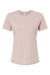 Bella + Canvas BC6400CVC/6400CVC Womens CVC Short Sleeve Crewneck T-Shirt Heather Pink Gravel Flat Front