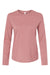 Bella + Canvas B6500/6500 Womens Jersey Long Sleeve Crewneck T-Shirt Heather Mauve Flat Front