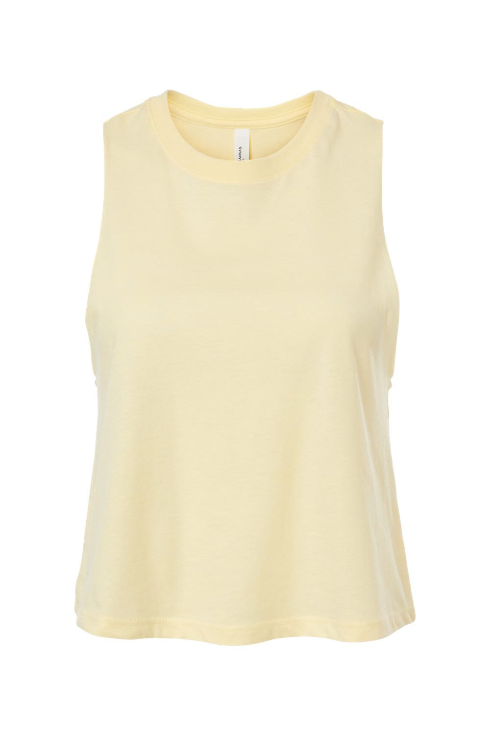 Bella + Canvas BC6682/6682 Womens Cropped Tank Top Heather French Vanilla Flat Front