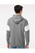 MV Sport 22709 Mens Classic Fleece Colorblocked Hooded Sweatshirt Hoodie Graphite Grey Model Back