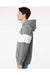 MV Sport 22709 Mens Classic Fleece Colorblocked Hooded Sweatshirt Hoodie Graphite Grey Model Side