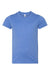 Bella + Canvas BC3001YCVC/3001YCVC Youth Jersey Short Sleeve Crewneck T-Shirt Heather Columbia Blue Flat Front