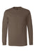 Bella + Canvas BC3501CVC/3501CVC Mens CVC Long Sleeve Crewneck T-Shirt Heather Brown Flat Front