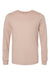 Bella + Canvas BC3501CVC/3501CVC Mens CVC Long Sleeve Crewneck T-Shirt Heather Pink Gravel Flat Front