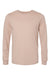 Bella + Canvas BC3501CVC Mens CVC Long Sleeve Crewneck T-Shirt Heather Pink Gravel Flat Front