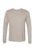 Bella + Canvas BC3501CVC/3501CVC Mens CVC Long Sleeve Crewneck T-Shirt Heather Stone Flat Front