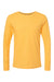 Bella + Canvas BC3501CVC/3501CVC Mens CVC Long Sleeve Crewneck T-Shirt Heather Yellow Gold Flat Front