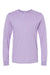 Bella + Canvas BC3501/3501 Mens Jersey Long Sleeve Crewneck T-Shirt Dark Lavender Purple Flat Front