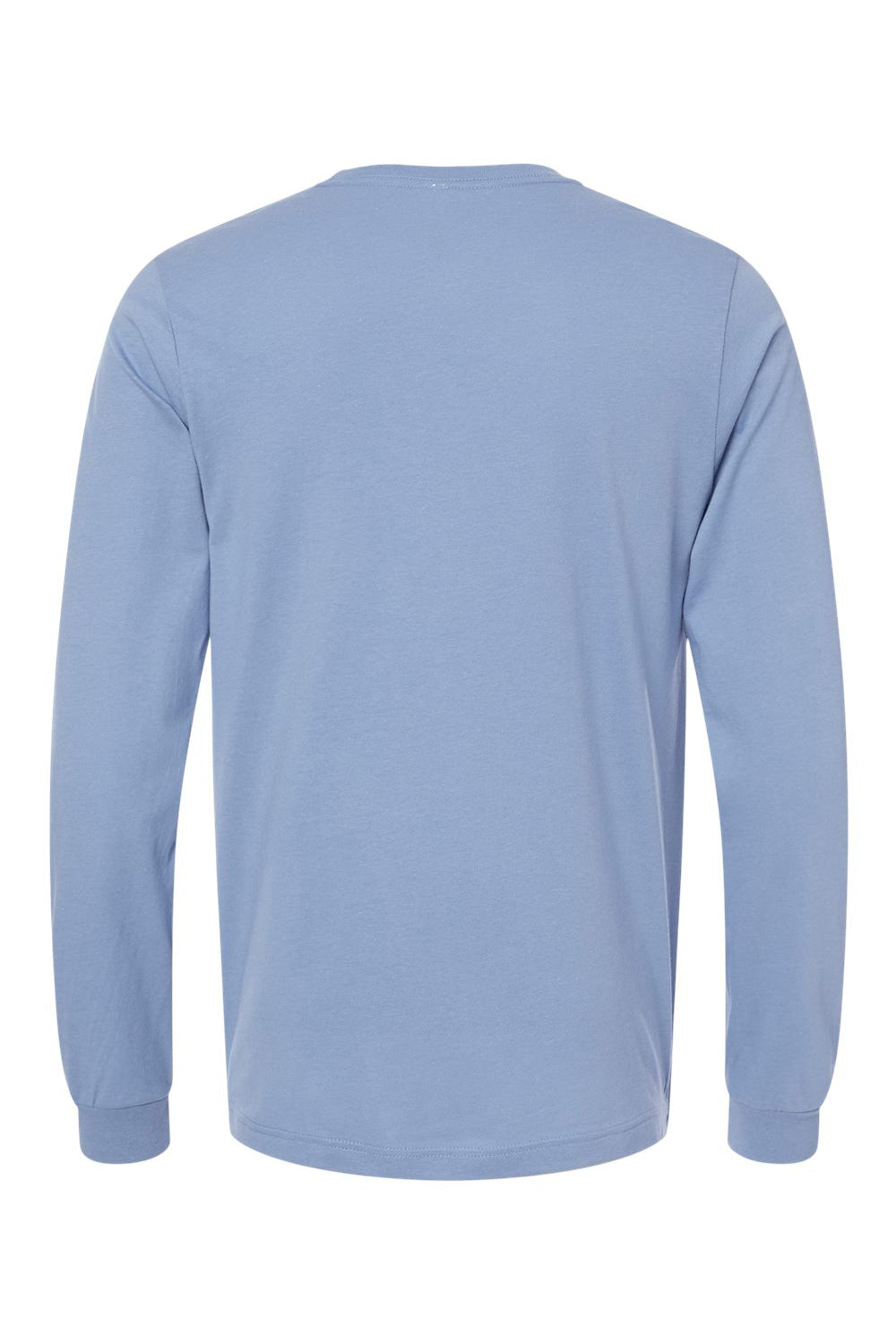Bella + Canvas BC3501/3501 Mens Jersey Long Sleeve Crewneck T-Shirt Lavender Blue Flat Back