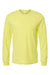 Bella + Canvas BC3501/3501 Mens Jersey Long Sleeve Crewneck T-Shirt Strobe Green Flat Front