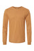 Bella + Canvas BC3501/3501 Mens Jersey Long Sleeve Crewneck T-Shirt Toast Flat Front