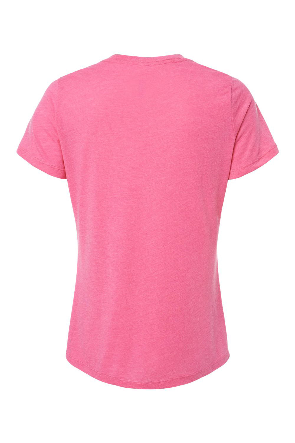 Bella + Canvas BC6413 Womens Short Sleeve Crewneck T-Shirt Charity Pink Flat Back