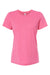Bella + Canvas BC6413 Womens Short Sleeve Crewneck T-Shirt Charity Pink Flat Front