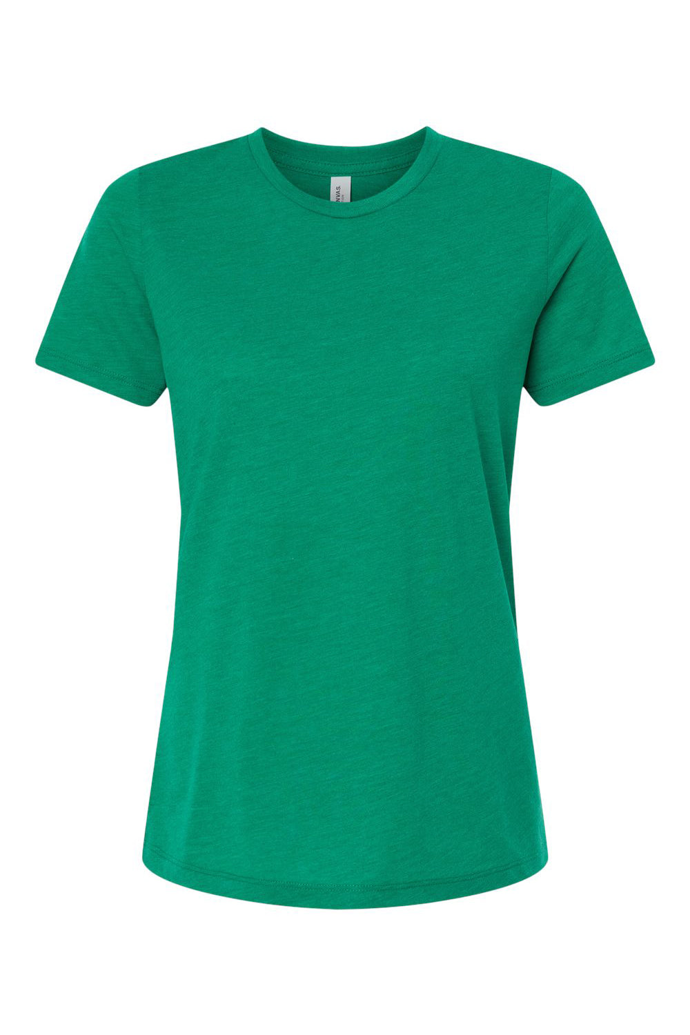 Bella + Canvas BC6413 Womens Short Sleeve Crewneck T-Shirt Kelly Green Flat Front