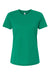 Bella + Canvas BC6413 Womens Short Sleeve Crewneck T-Shirt Kelly Green Flat Front