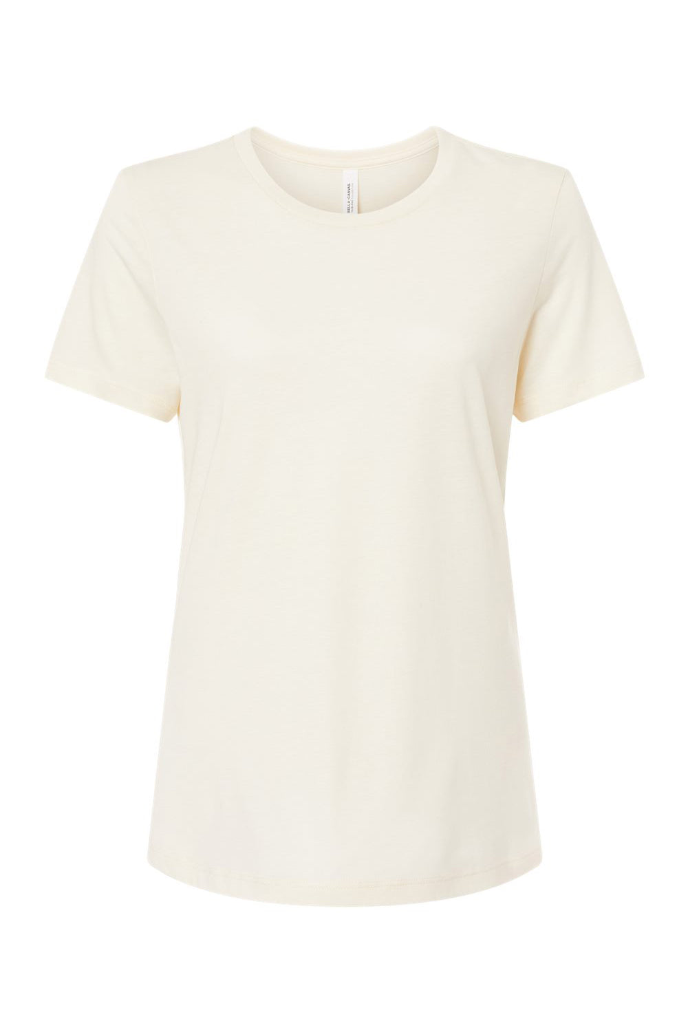 Bella + Canvas BC6413 Womens Short Sleeve Crewneck T-Shirt Natural Flat Front