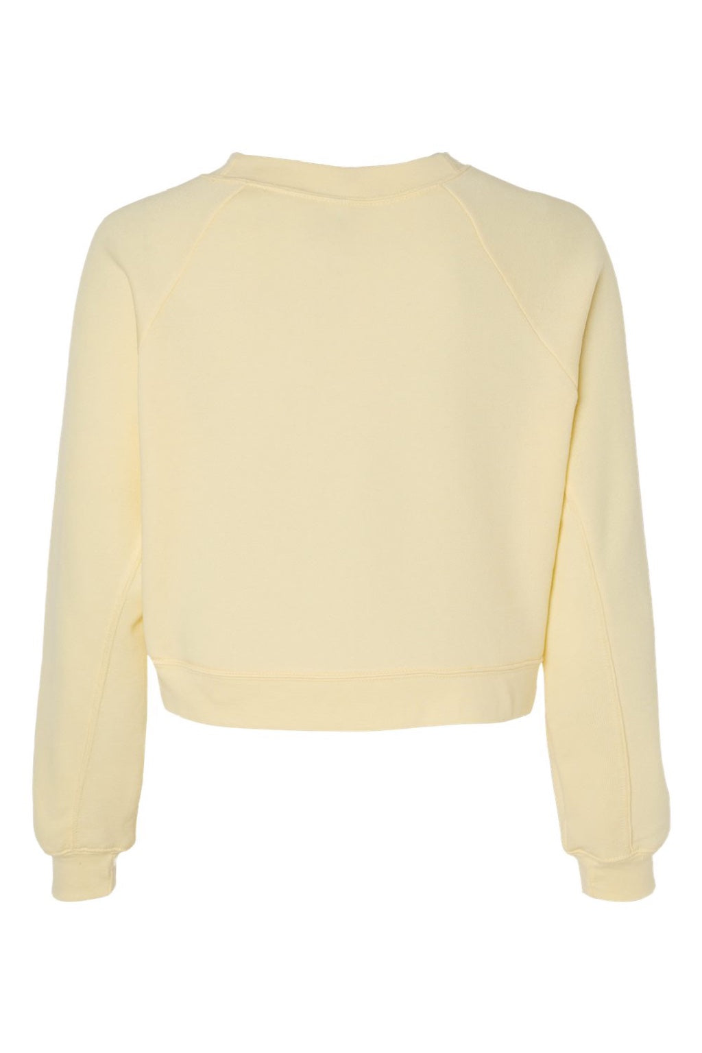 Bella + Canvas BC7505/7505 Womens Raglan Crewneck Sweatshirt French Vanilla Flat Back