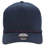 Imperial Hats Mens The Wrightson Moisture Wicking Snapback Hat - Navy Blue/Navy-Red