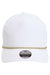 Imperial Hats 5054 Mens The Wrightson Moisture Wicking Snapback Hat White/Metallic Gold Flat Front