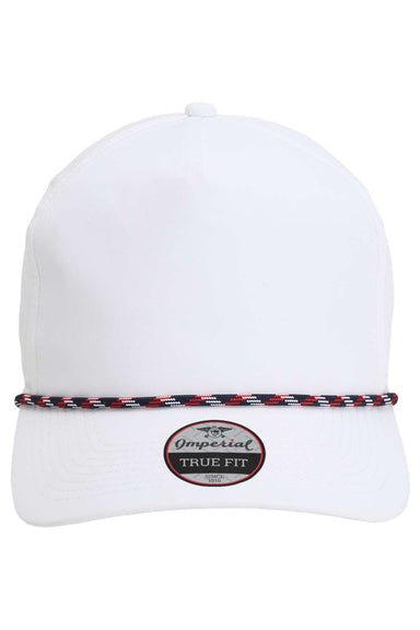 Imperial 5054 Mens The Wrightson Hat White/Navy Blue-Red Flat Front