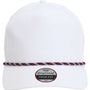 Imperial Mens The Wrightson Moisture Wicking Snapback Hat - White/Navy Blue-Red - NEW