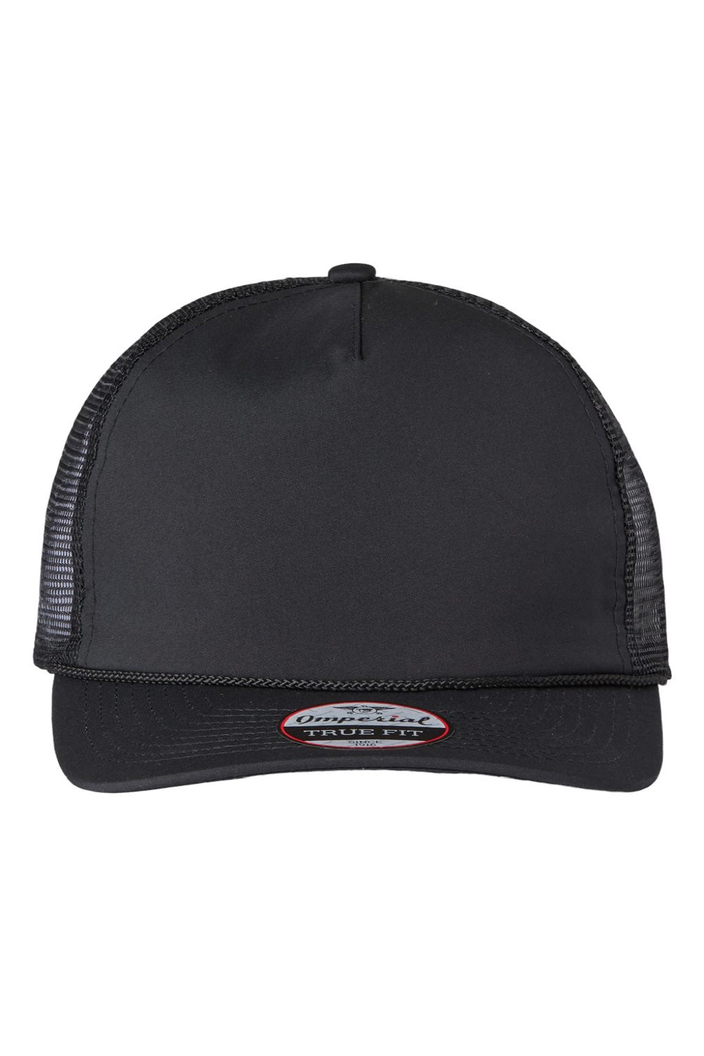Imperial Hats 5055 Mens The Rabble Rouser Moisture Wicking Snapback Hat Black Flat Front