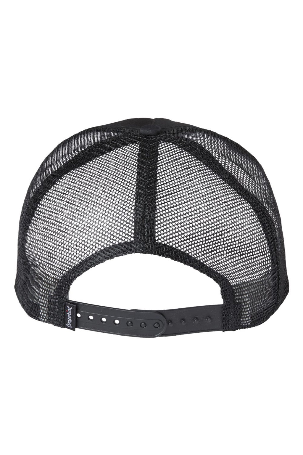 Imperial Hats 5055 Mens The Rabble Rouser Moisture Wicking Snapback Hat Black/Black/White Flat Back