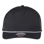 Imperial Hats Mens The Rabble Rouser Moisture Wicking Snapback Hat - Black/Black/White