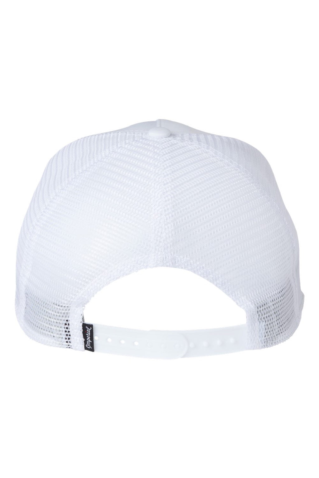 Imperial Hats 5055 Mens The Rabble Rouser Moisture Wicking Snapback Hat White/Black Flat Back