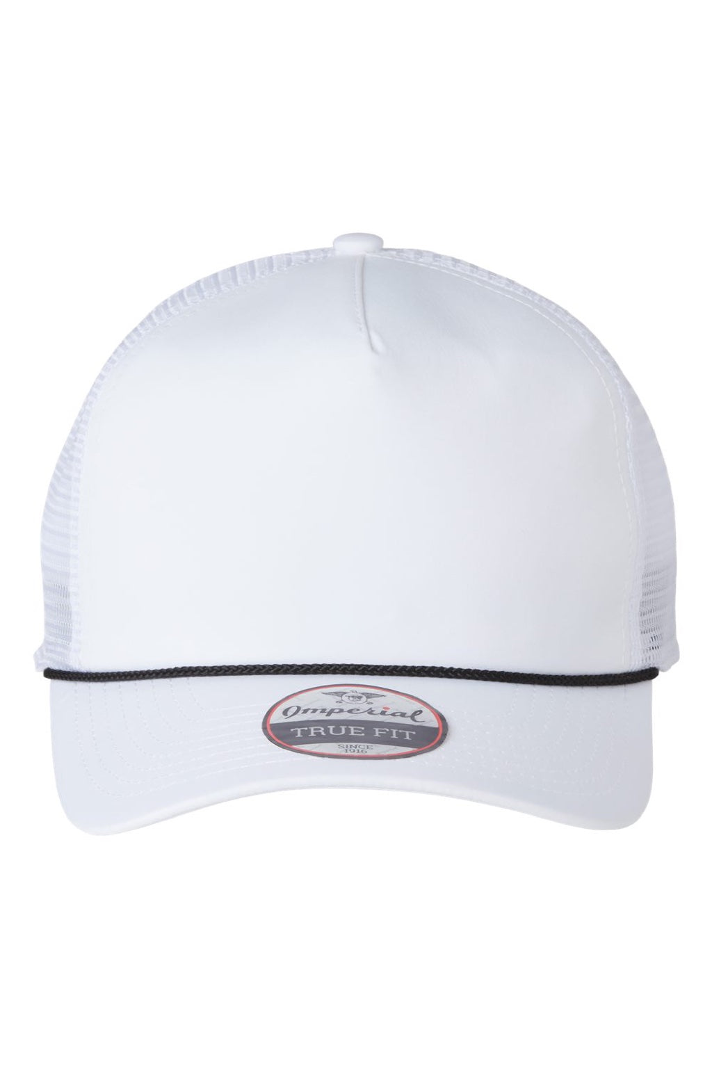 Imperial Hats 5055 Mens The Rabble Rouser Moisture Wicking Snapback Hat White/Black Flat Front