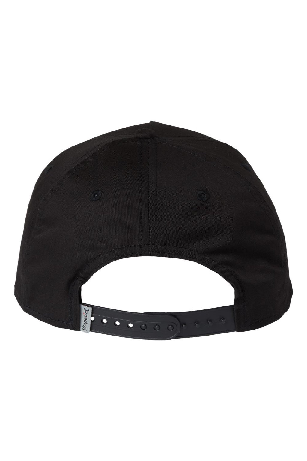 Imperial Hats 5056 Mens The Barnes Snapback Hat Black Flat Back