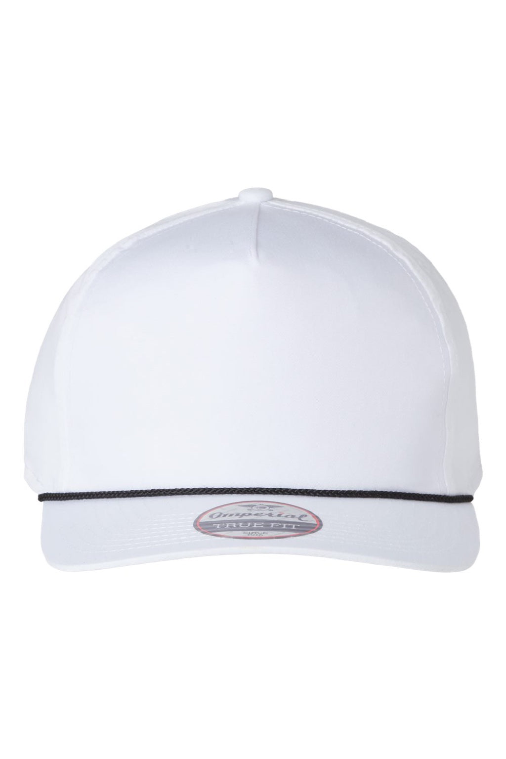 Imperial Hats 5056 Mens The Barnes Snapback Hat White/Black Flat Front