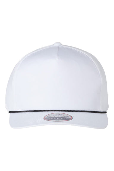 Imperial Hats 5056 Mens The Barnes Snapback Hat White/Black Flat Front