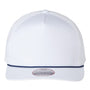 Imperial Hats Mens The Barnes Snapback Hat - White/Navy Blue