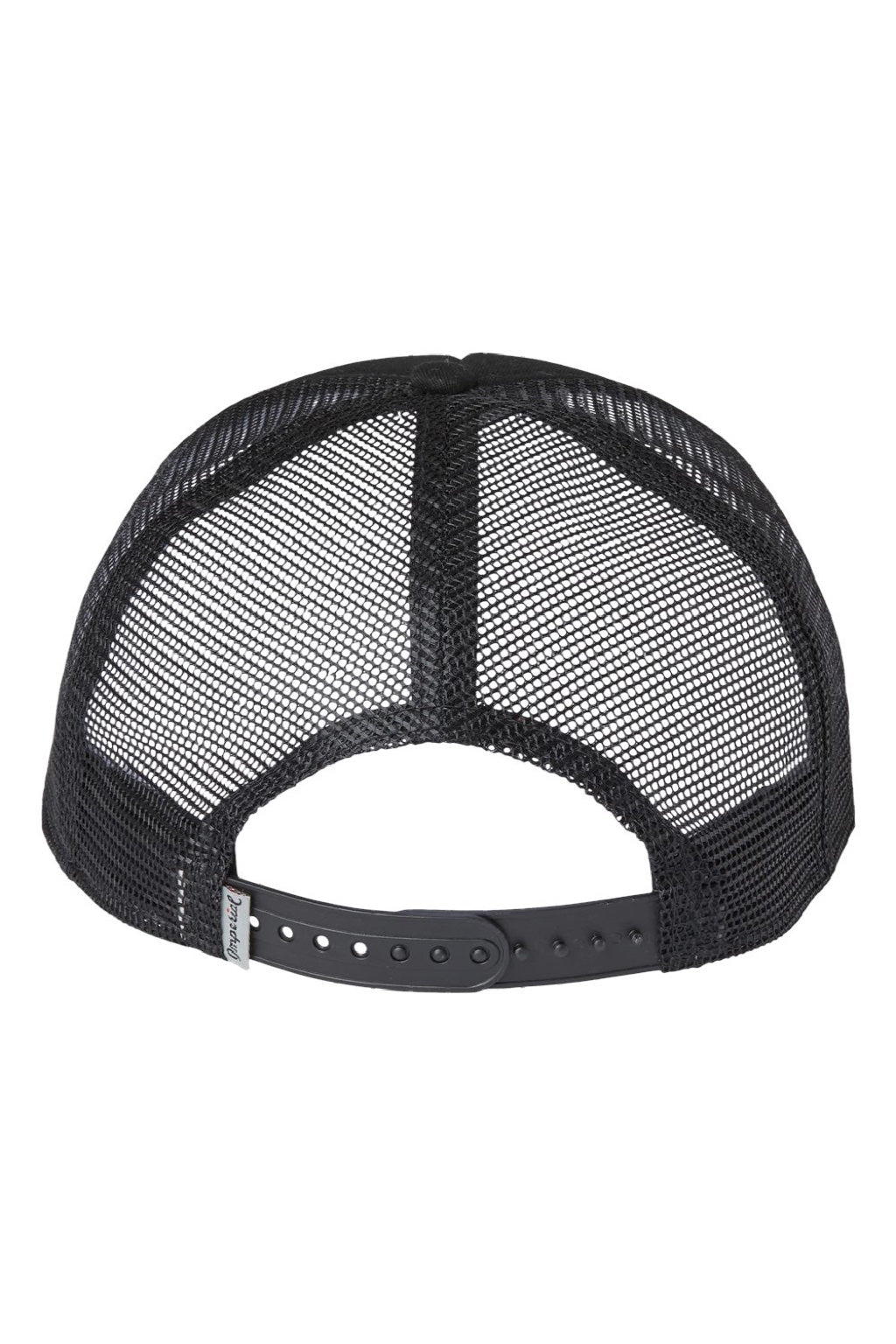 Imperial Hats 1287 Mens North Country Snapback Trucker Hat Black Flat Back