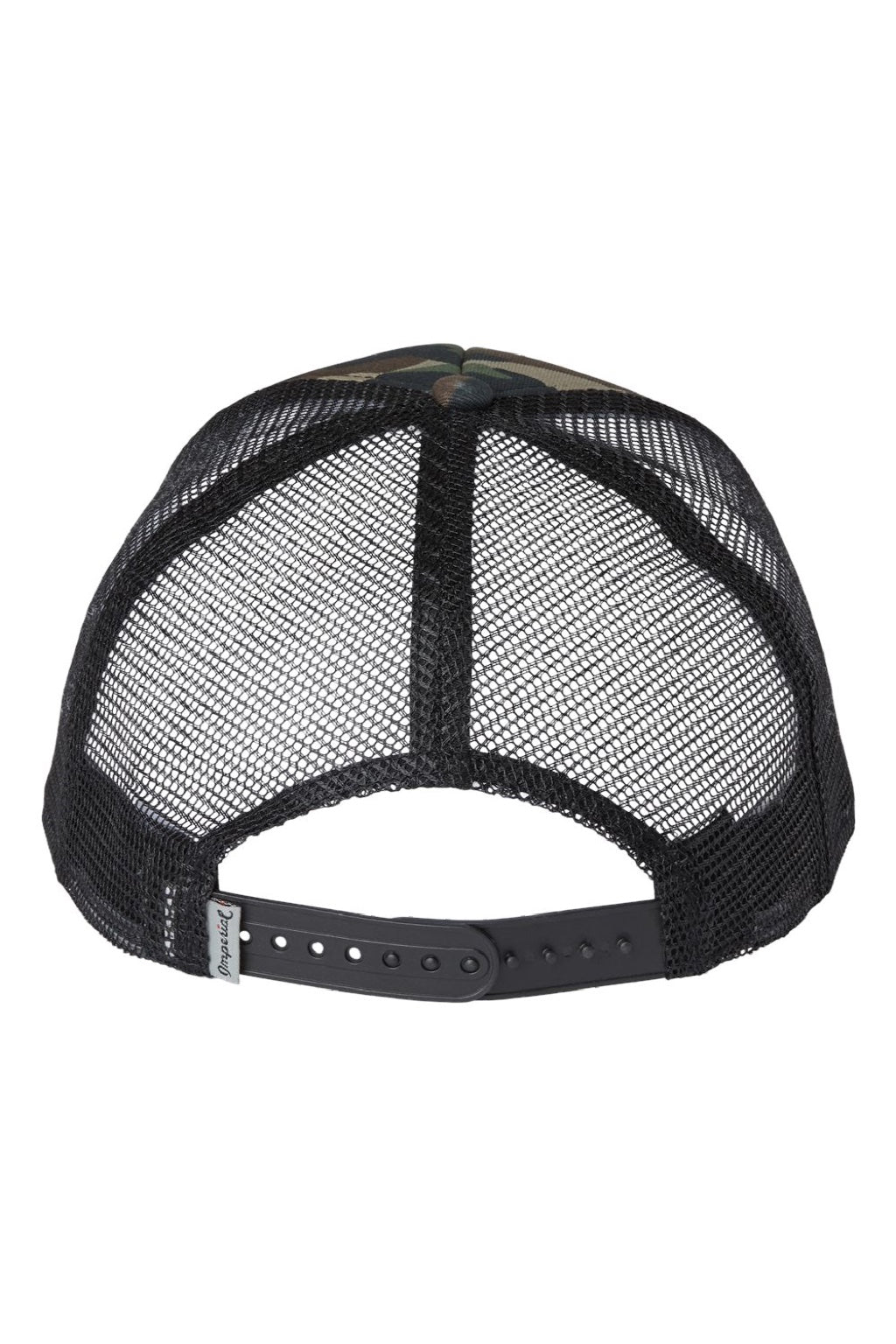 Imperial Hats 1287 Mens North Country Snapback Trucker Hat Camo/Black Flat Back