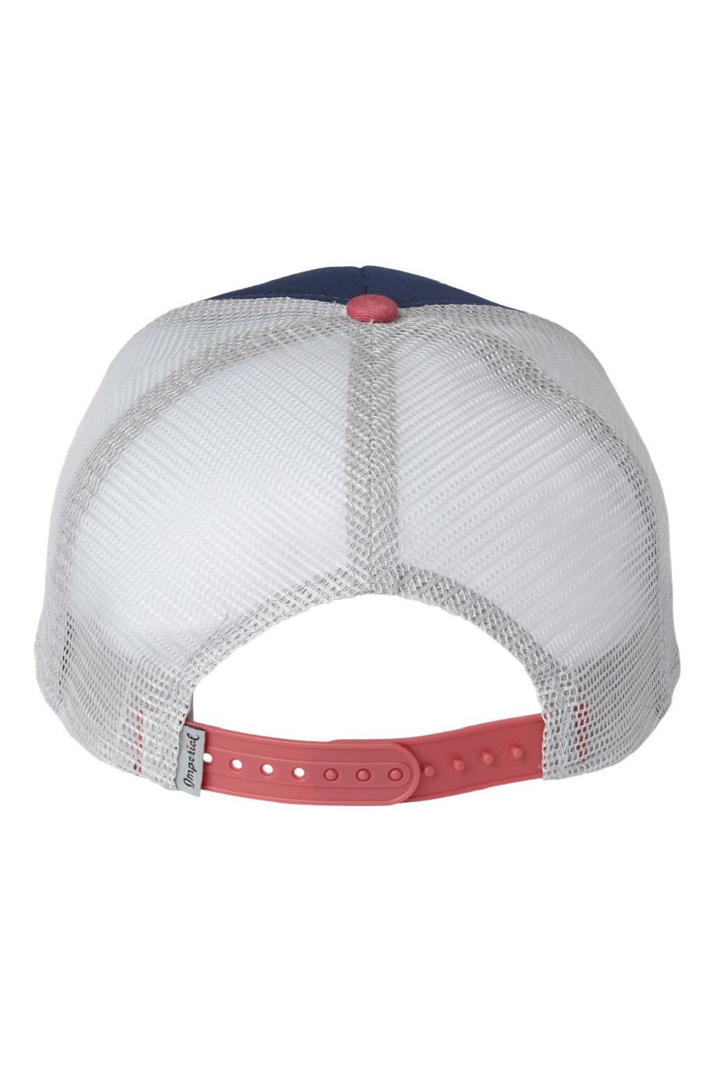 Imperial Hats 1287 Mens North Country Snapback Trucker Hat Royal Blue/Nantucket Red/Grey Flat Back