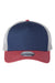 Imperial Hats 1287 Mens North Country Snapback Trucker Hat Royal Blue/Nantucket Red/Grey Flat Front