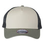 Imperial Mens North Country Snapback Trucker Hat - Stone/Moss Green/Charcoal Grey - NEW