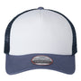 Imperial Mens North Country Snapback Trucker Hat - White/Indigo Blue/Dark Navy Blue - NEW
