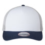 Imperial Hats Mens North Country Snapback Trucker Hat - White/Navy Blue/Grey - Closeout