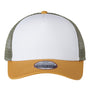 Imperial Hats Mens North Country Snapback Trucker Hat - White/Wheat/Elmwood