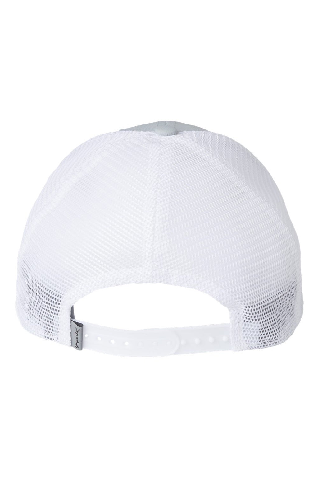 Imperial Hats X210SM Mens The Original Sport Mesh Moisture Wicking Snapback Hat Fog Grey/White Flat Back