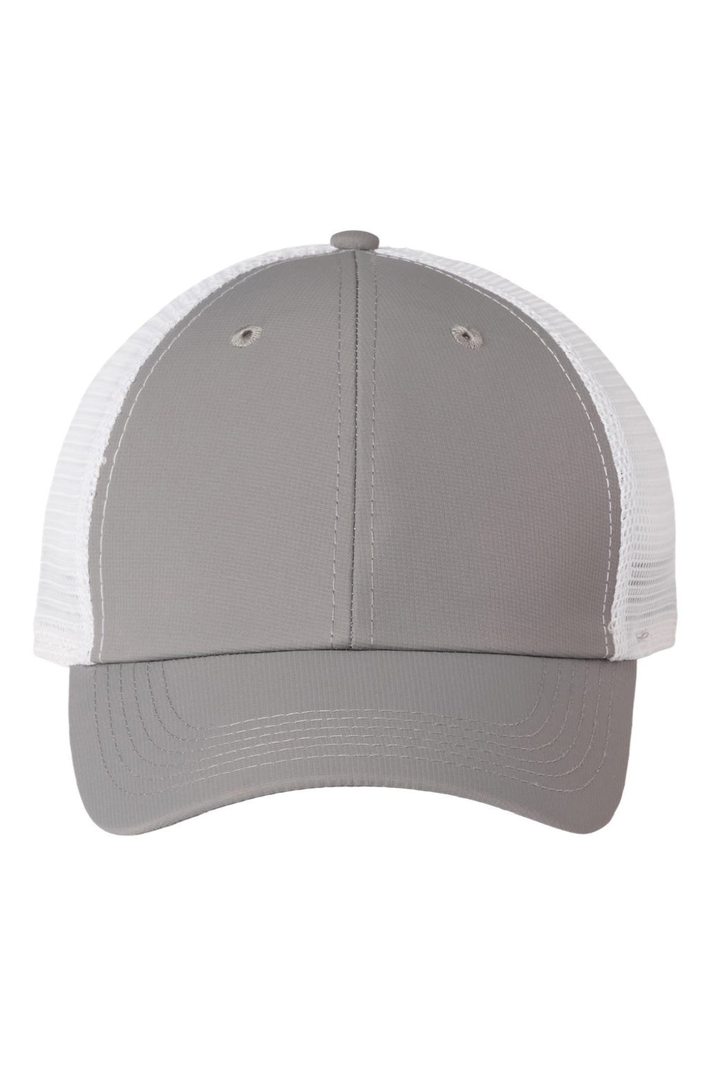Imperial Hats X210SM Mens The Original Sport Mesh Moisture Wicking Snapback Hat Light Grey/White Flat Front
