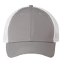 Imperial Hats Mens The Original Sport Mesh Moisture Wicking Snapback Hat - Light Grey/White