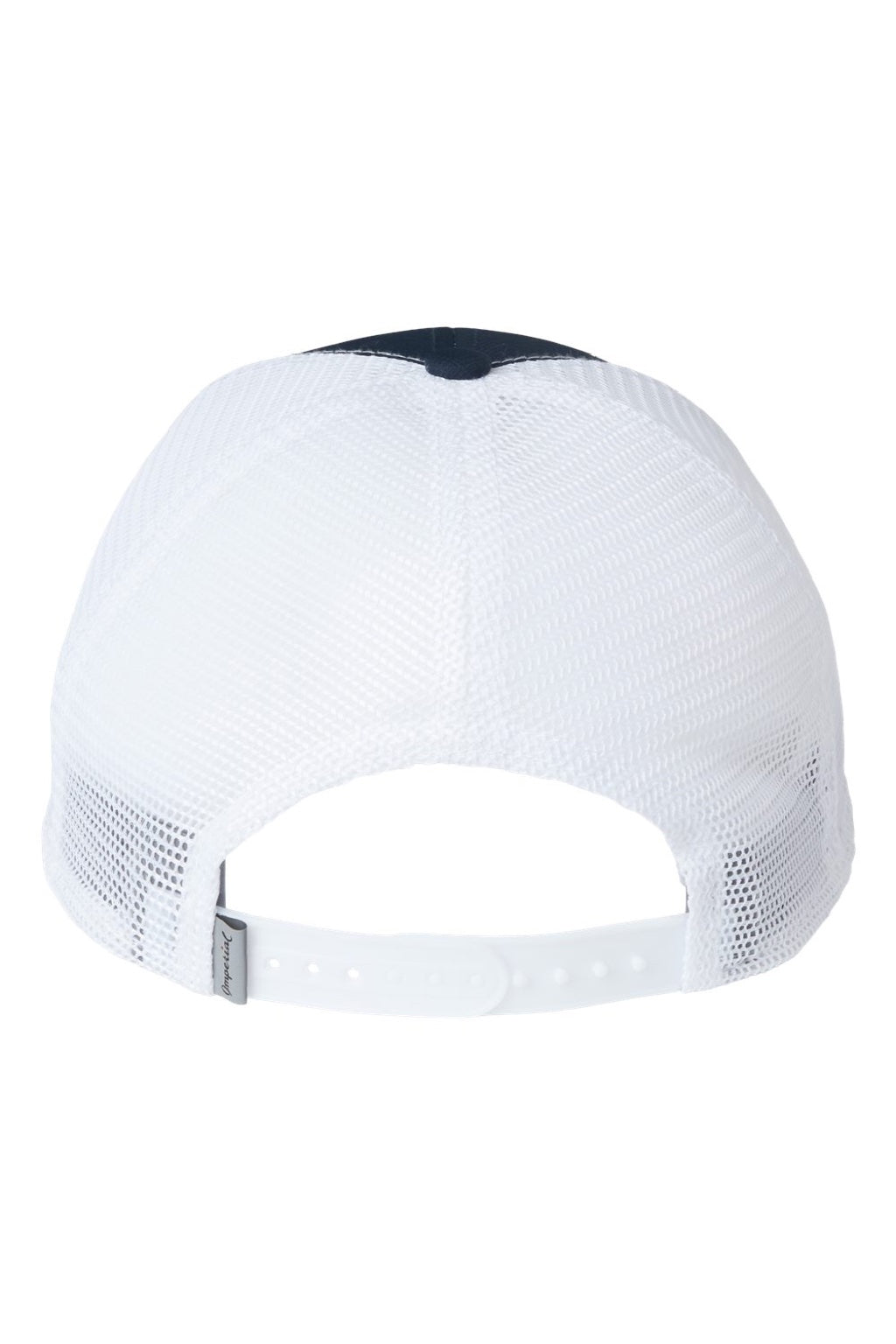 Imperial Hats X210SM Mens The Original Sport Mesh Moisture Wicking Snapback Hat True Navy Blue/White Flat Back